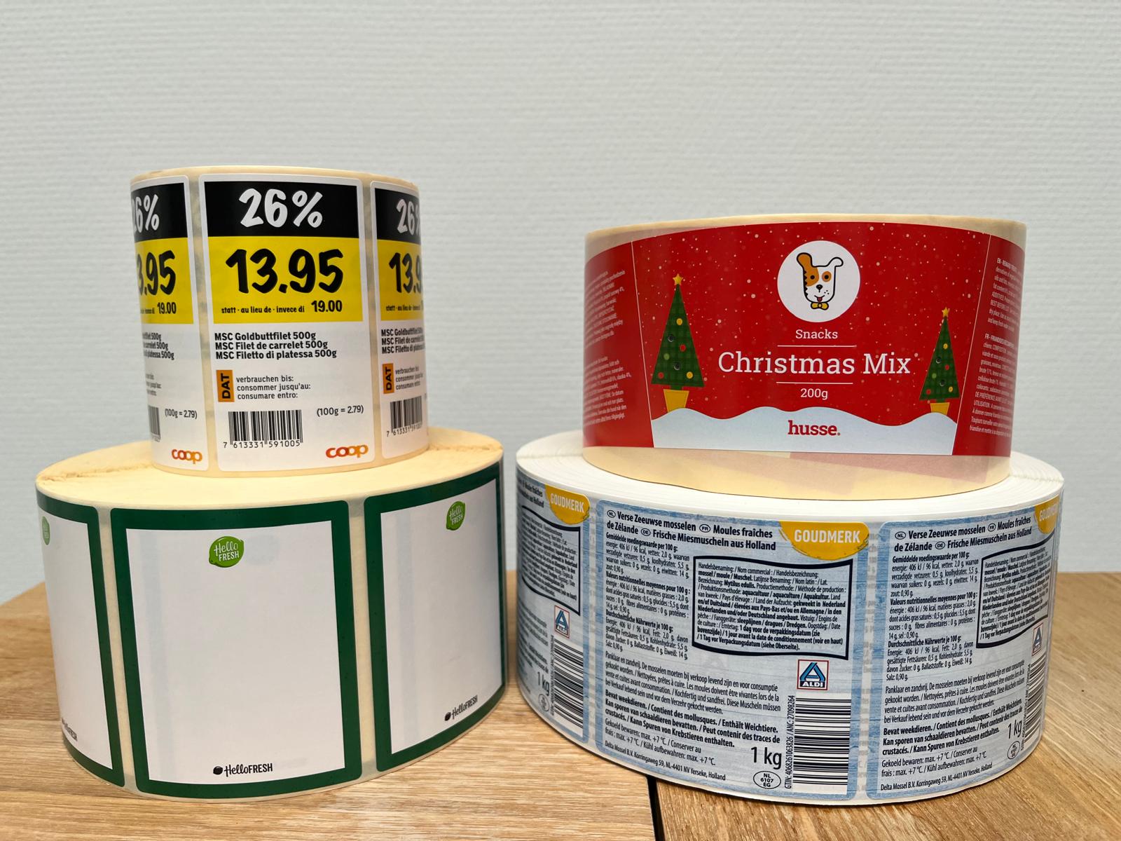 Bedrukte etiketten Digitaal